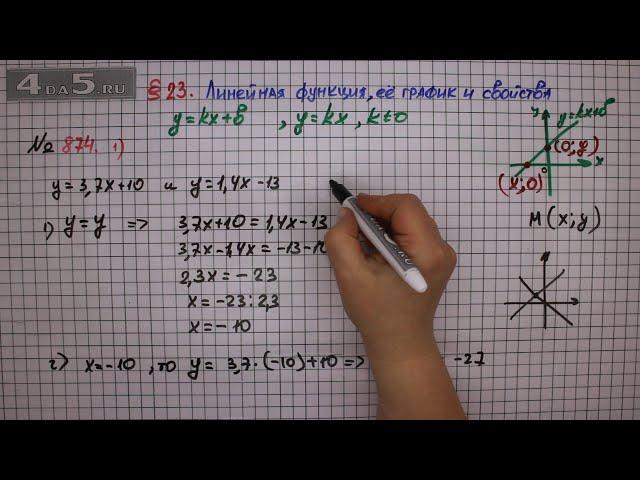 Упражнение № 874 (Вариант 1) – ГДЗ Алгебра 7 класс – Мерзляк А.Г., Полонский В.Б., Якир М.С.