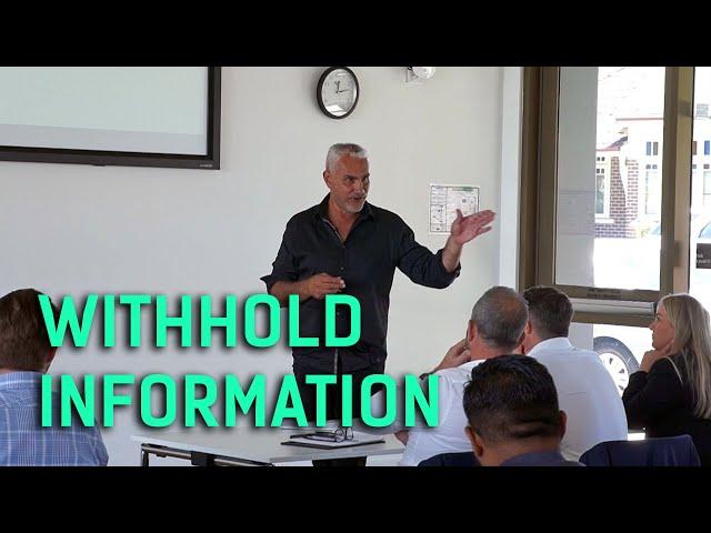 A Killer Technique to Win The Listing  Withhold Information