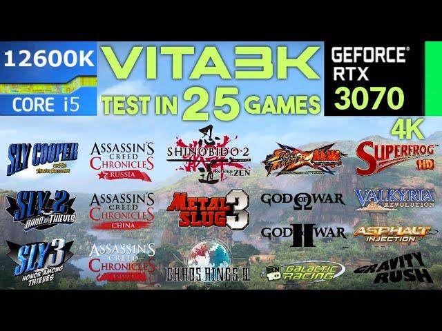 Vita3K PS Vita Emulator Test In 25 Games 4K | RTX 3070 + i5 12600K