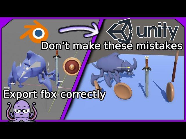 Export 3D models to Unity | Blender FBX settings