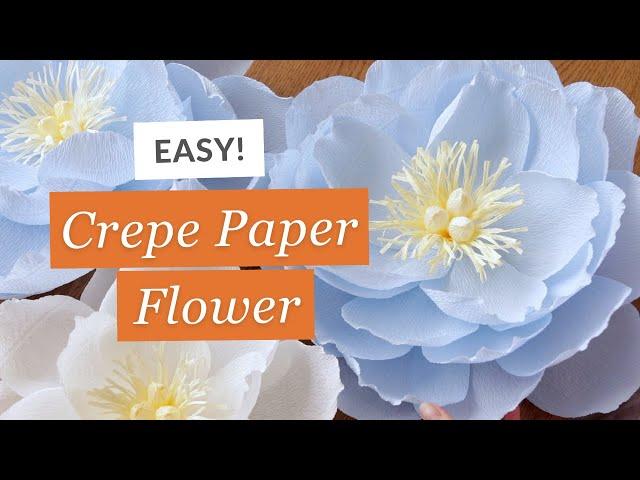 How to make LARGE CREPE PAPER FLOWERS (EASY!) | DIY wall decoration with crepe paper