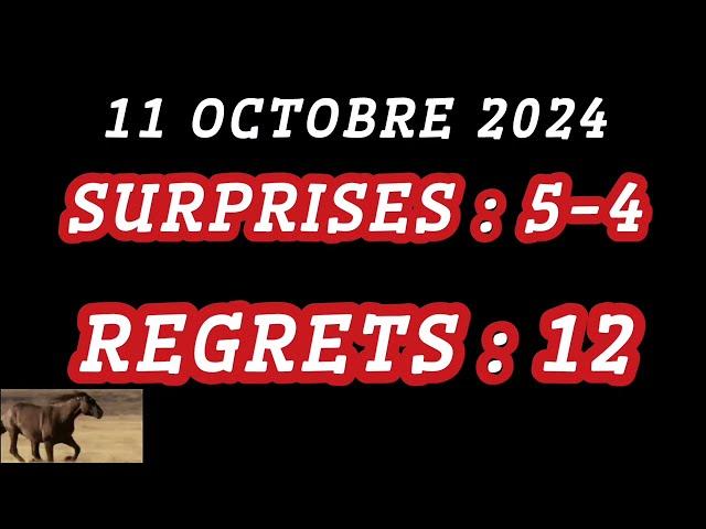 PMU QUINTÉ+ VENDREDI 11 OCTOBRE 2024 À VINCENNES RÉUNION 1 COURSE 4 DU JOUR