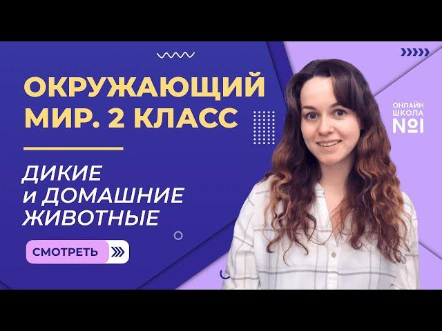 Видеоурок 14. Дикие и домашние животные. Окружающий мир 2 класс