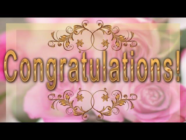 Congratulations! Best wishes to you!Best Animated Greeting Card 4K