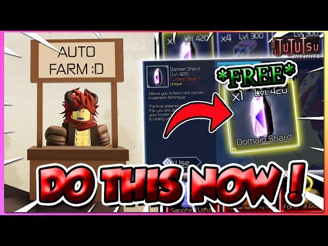 Jujutsu Infinite How To Get Free DOMAIN SHARD Fast *NEW AUTO FARM* + Full Guide! (CODE)