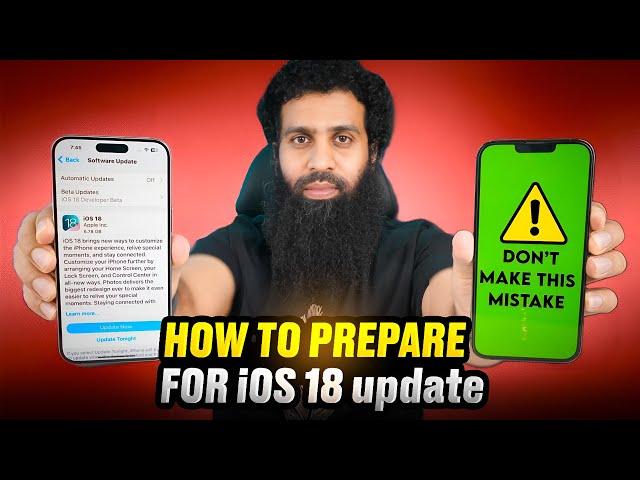 Prepare your iPhone for iOS 18 | iOS 18 Update Warning & Step by step guide | iOS 18 Green Screen