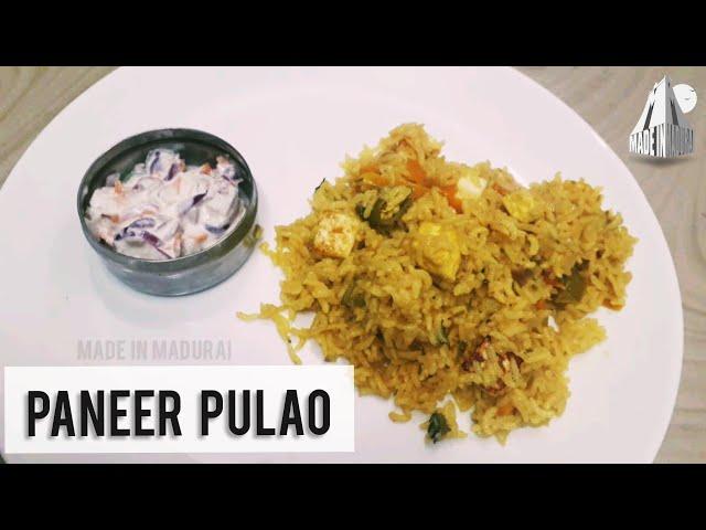 Paneer pulao with onion raita