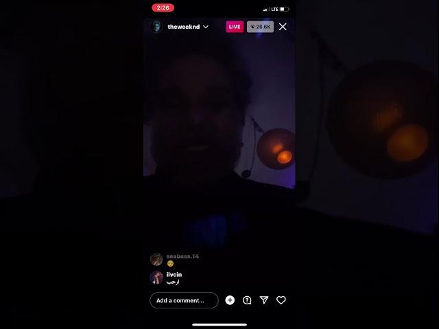 The Weeknd after party Instagram live [READ DESCRIPTION]