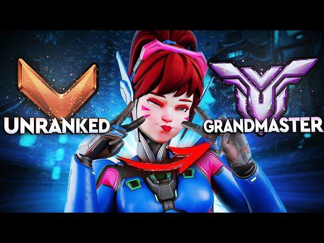 EDUCATIONAL DVA Unranked to GM (91% WINRATE) | (DVA ONLY GAMEPLAY) The movie | Overwatch 2