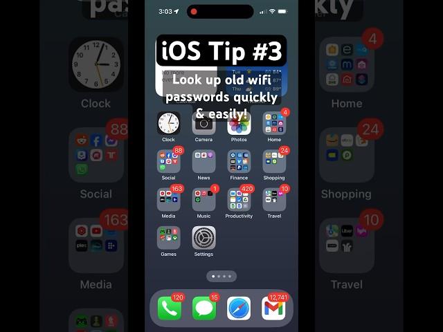 iOS Tip #3 | Saved Wifi Passwords on iPhone | Find Old Wifi Password (Quickly & Easily)
