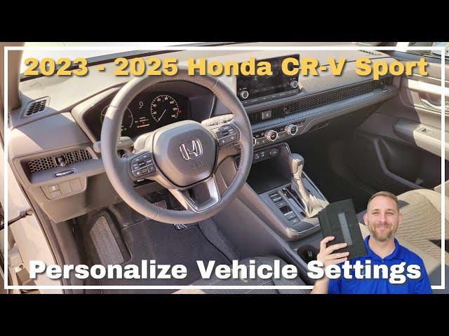 2023 2024 2025 Honda CR-V Sport Hybrid Vehicle Settings