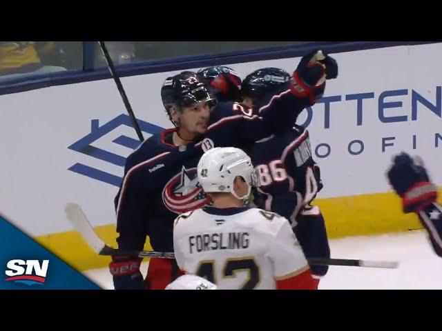 Sean Monahan Pays Tribute To Johnny Gaudreau After Scoring In Blue Jackets Home Opener