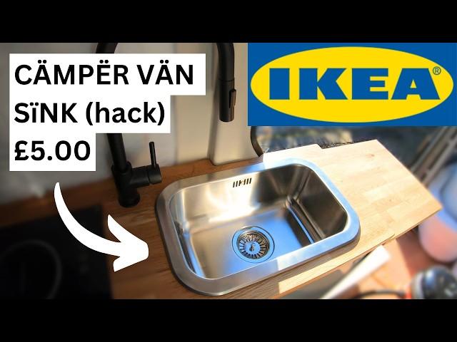 SUPER SIMPLE IKEA CAMPERVAN SINK HACK || DIY Budget Van Build