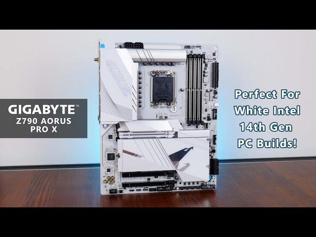 PERFECT Intel 14th Gen Mobo for White PC Builds! Gigabyte Z790 AORUS PRO X Unboxing & Overview