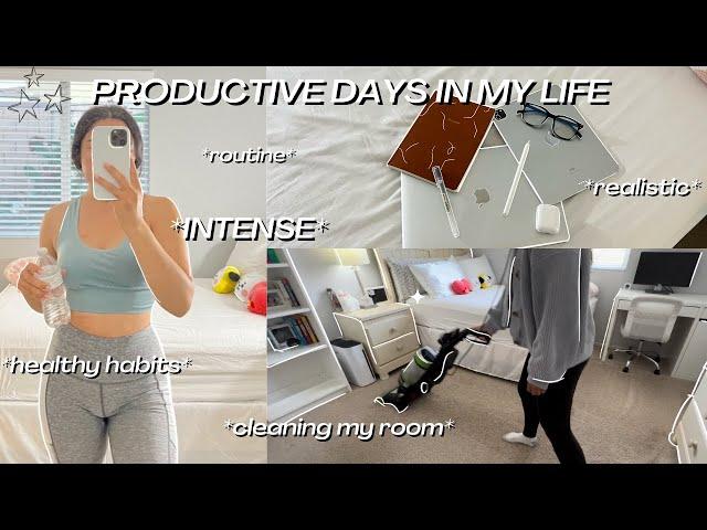 GETTING MY LIFE TOGETHER | productive days in my life, deep cleaning, working out, studying, habits