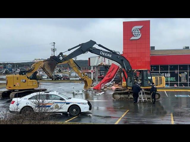 Thieves in Newfoundland use heavy equipment in brazen ATM robberies