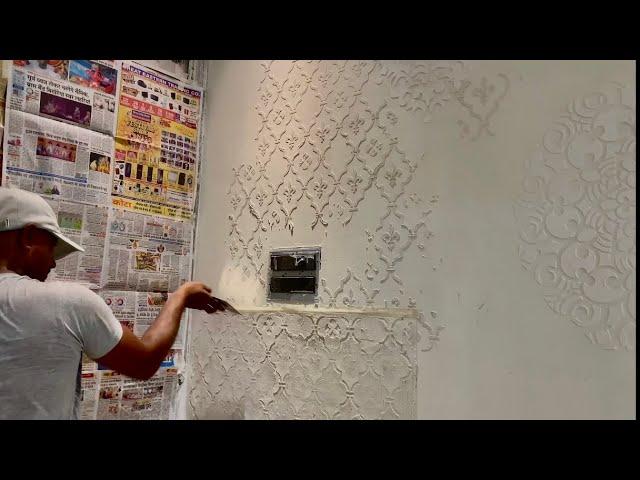 Wall Painting Stencil Texture Design Ideas mandla art style design