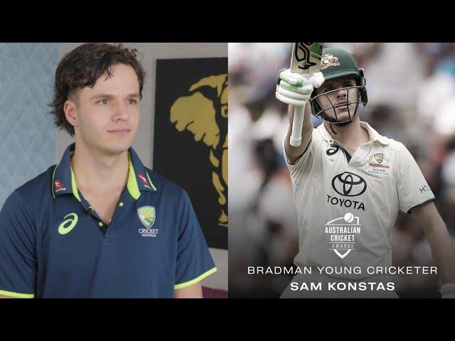 Sam Konstas Interview | Bradman Young Cricketer of the Year | Australian Cricket Awards 2025