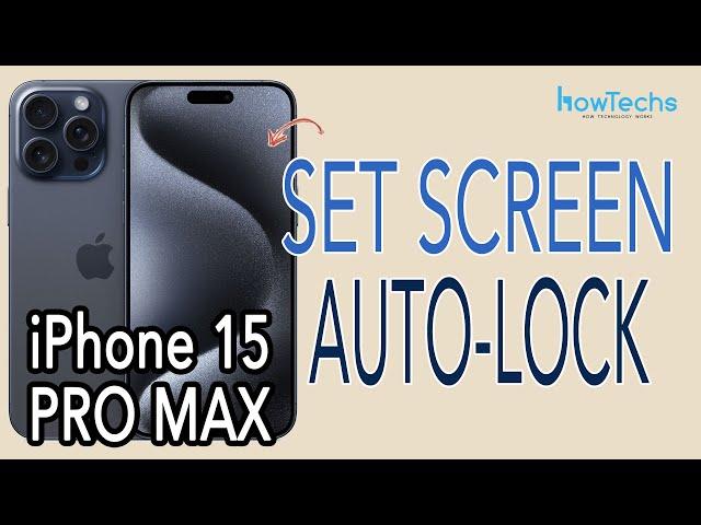 iPhone 15 Pro MAX - How to Set Screen Lock / AutoLock Time #iphone15promax  #screenlock #iphone15