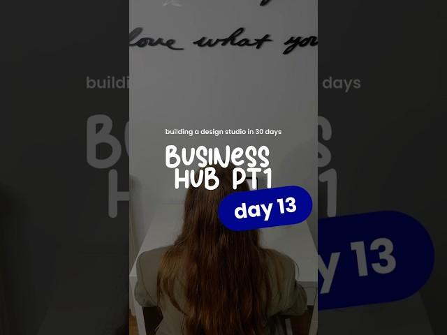 Building a Design Studio in 30 Days | DAY 13 | Business Hub in #notion PT1 