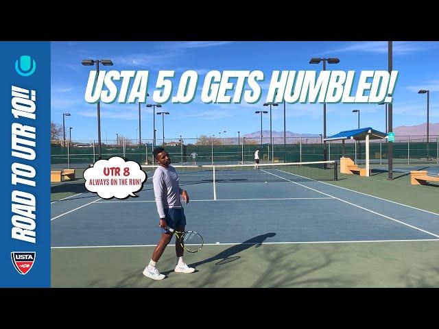 Brutal Tennis Battle vs Ex-D1 Player! Can I keep up with him? + BONUS tips! | USTA 5.0, UTR 8