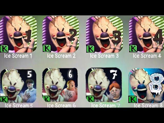 Ice Scream 1 2 3 4 5 6 7 8 - Full Gameplay | Ice Scream 8 Update