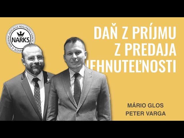 1. REALITNÝ PODCAST - Daň z príjmu z predaja nehnuteľnosti
