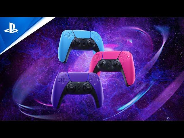 New DualSense Controllers: Starlight Blue, Galactic Purple and Nova Pink | PS5