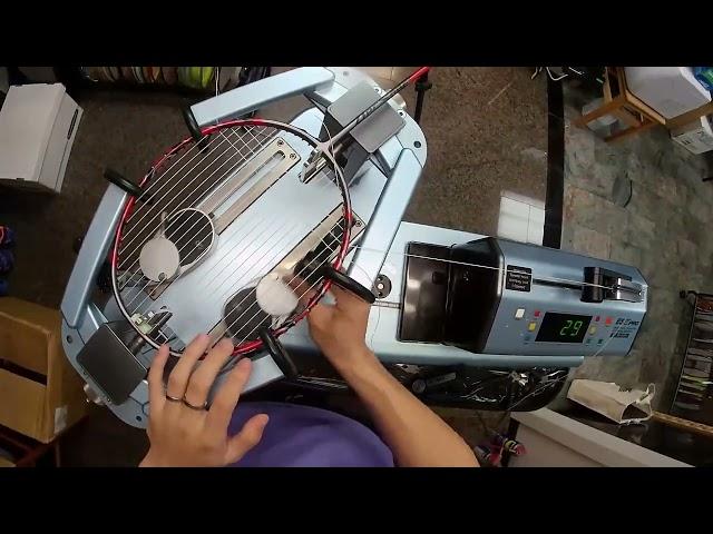 Badminton Stringing - POV, no talking, 4 knots, Yonex Arcsaber 11 Pro