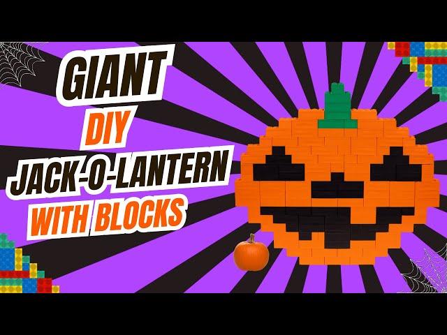  DIY GIANT Jack-O-Lantern Out of Biggo Blocks!  | Epic Jumbo Block Build Challenge