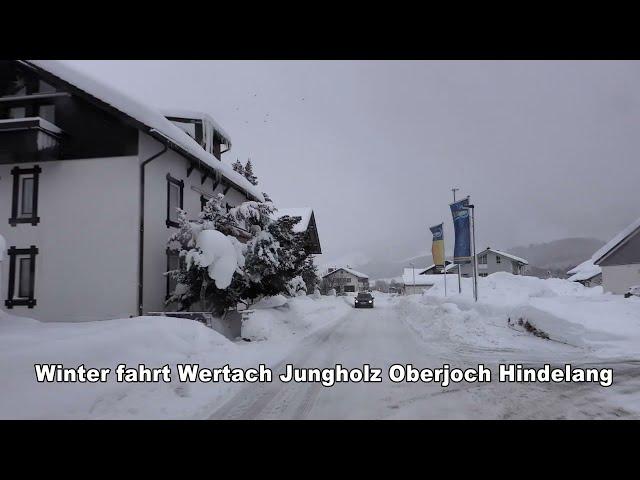 Winterfahrt Schneefall  in Wertach Jungholz Oberjoch Hindelang