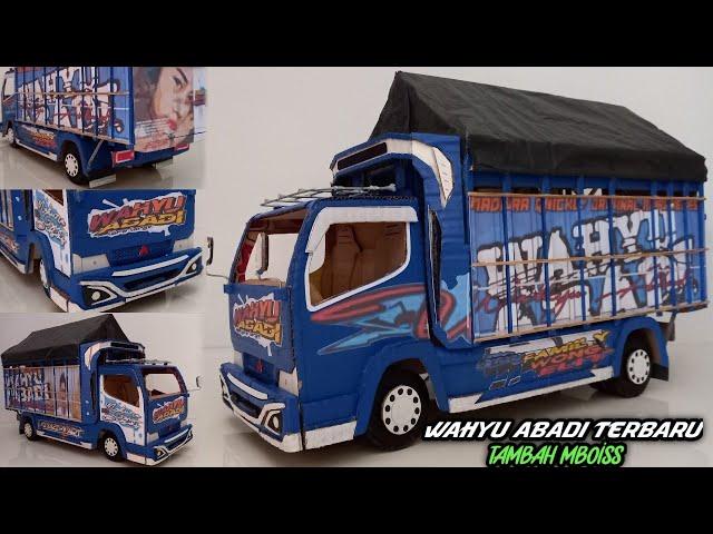 MEMBUAT MINIATUR TRUK  WAHYU ABADI TERBARU 2023 DARI KARDUS || BISA OLENG