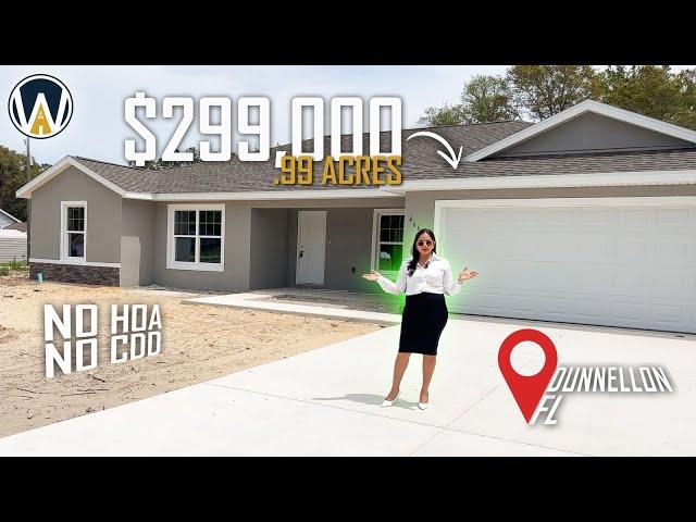 SPACIOUS NEW HOME ON A 1 ACRE CORNER LOT  DUNNELLON, FL | NO CDD NO HOA