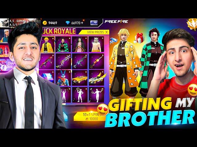 Gifting My Brother New Anime Bundle  Crazy Event - Garena Free Fire 