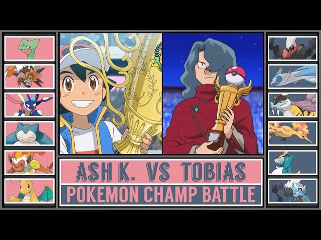 ASH vs TOBIAS | Pokémon Anime Champion Battle