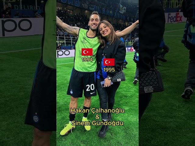 Inter Players Girlfriends and Wives  #inter #viral #calhanoglu