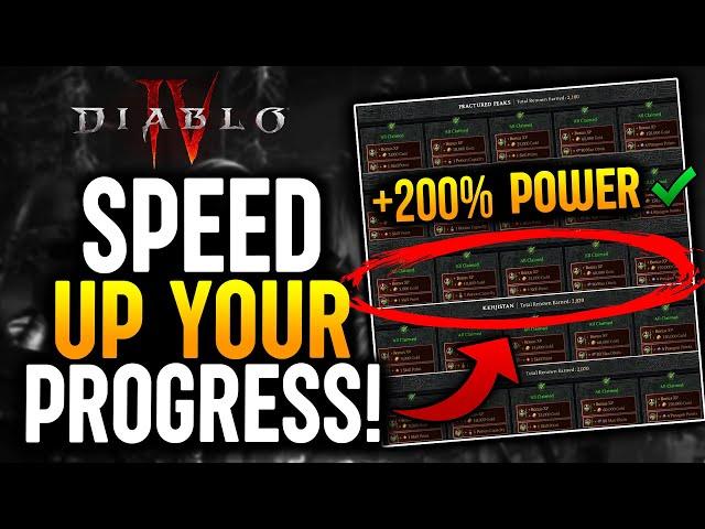 Diablo 4  - HUGE Power Upgrade! 100% Complete Renown Guide FAST in 1 Day!