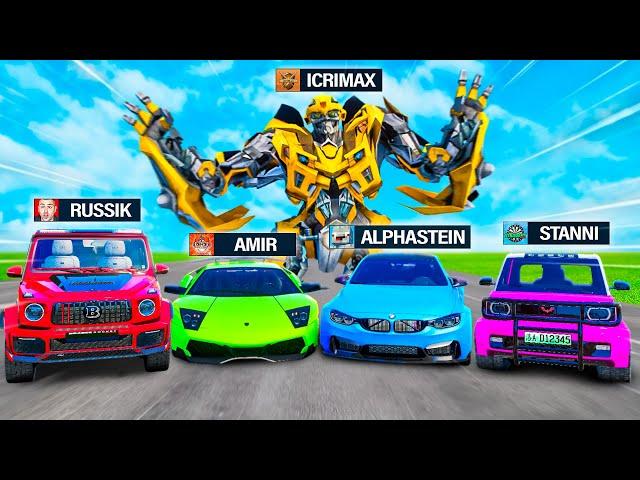 Ich JAGE 6 YOUTUBER als TRANSFORMERS in GTA 5!