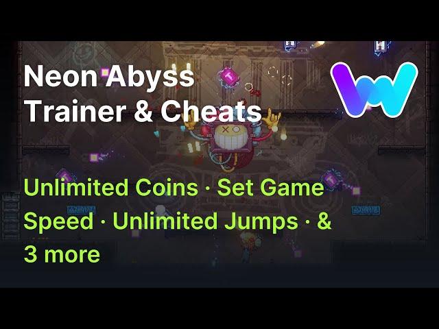 Neon Abyss Trainer +6 Cheats (Set Game Speed, Unlimited Jump, Crystals, & More)