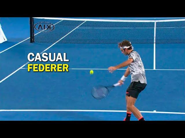 Nobody will come close to Roger Federer's "CASUAL" Skills