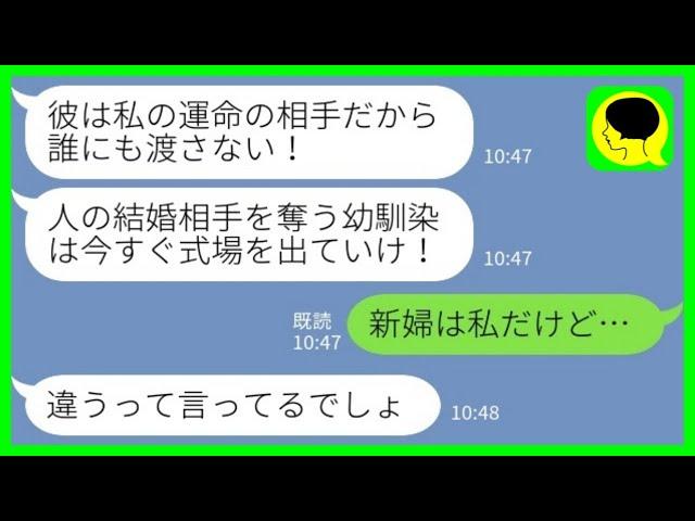 【LINE】私が婚約者を奪ったと勘違いして式場から追い出した幼馴染「新郎は渡さないから！」→その後、勘違い暴走女が全てを失った理由がwww