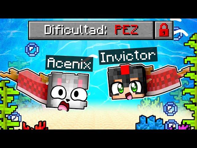 Minecraft PERO en DIFICULTAD PEZ  VICNIX TRANSFORMADOS #2