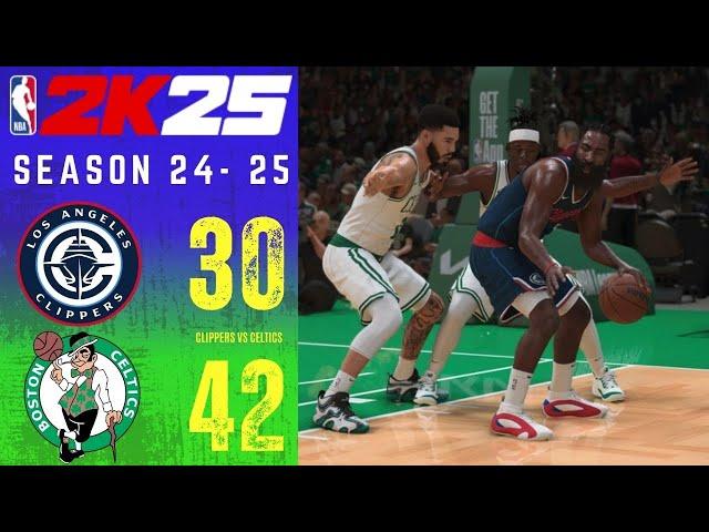 LOS ANGELES CLIPPERS vs BOSTON CELTICS || SEASON 2024-2025 || NBA 2K25