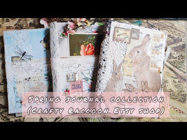 New journal collection Cute Spring. Crafty Raccoon Etsy shop)