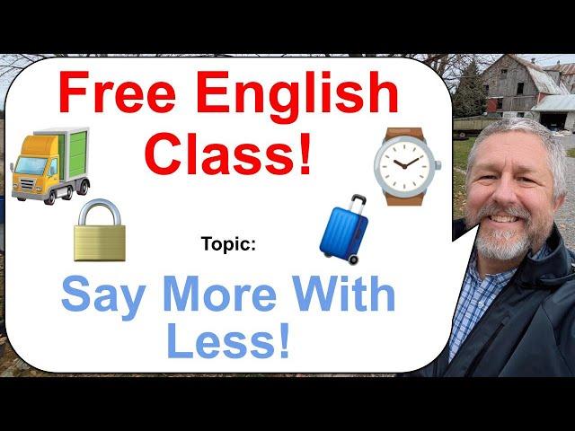 Let's Learn English: Topic: Too Many Words! ⌚