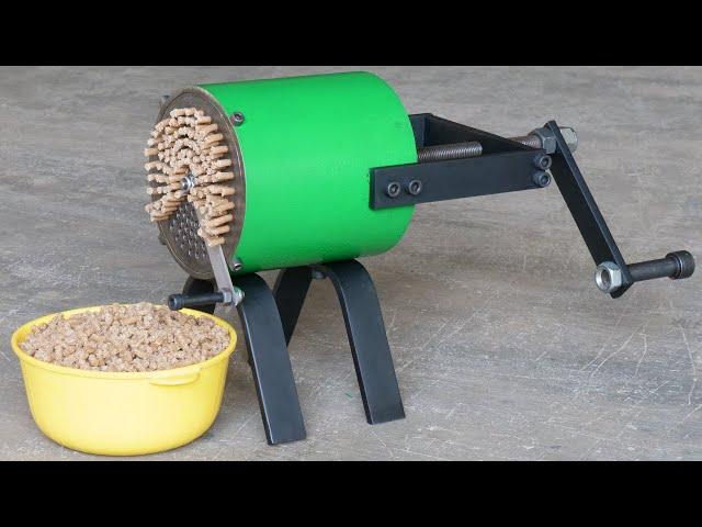 How To Make Homemade Manual Feed Pellet Machine Without Welding | Simple Diy Feed Pellet Machine