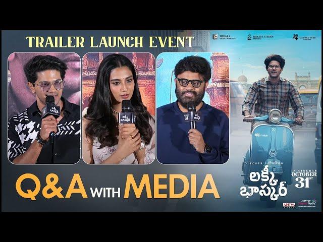 Q&A With Media @ Lucky Baskhar Trailer Launch Event | Dulquer Salmaan | Meenakshi | @Mythrimediatv