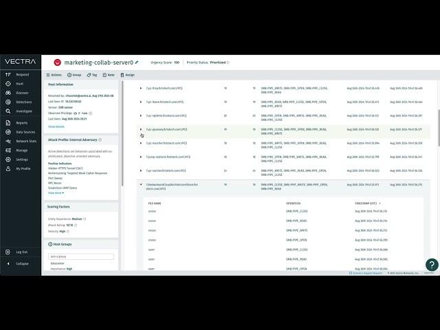 Vectra AI Respond UX Demo