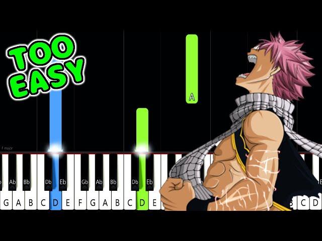 Fairy Tail Sad Theme - EASY Piano Tutorial [animelovemen]