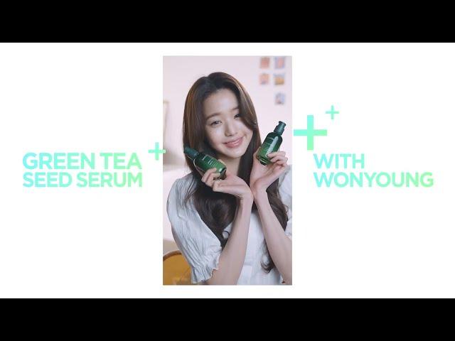 Boost your skin's hydration power now with innisfree's Green Tea Seed Serum #Wonyoung